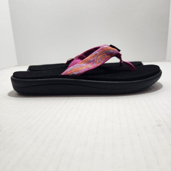 Teva Voya Flip-Flops Waves Rose Violet - Picture 6 of 9